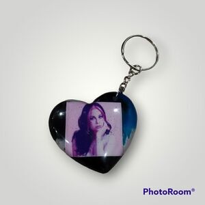 Ellise Blue Ink Heart Keychain (Z169)